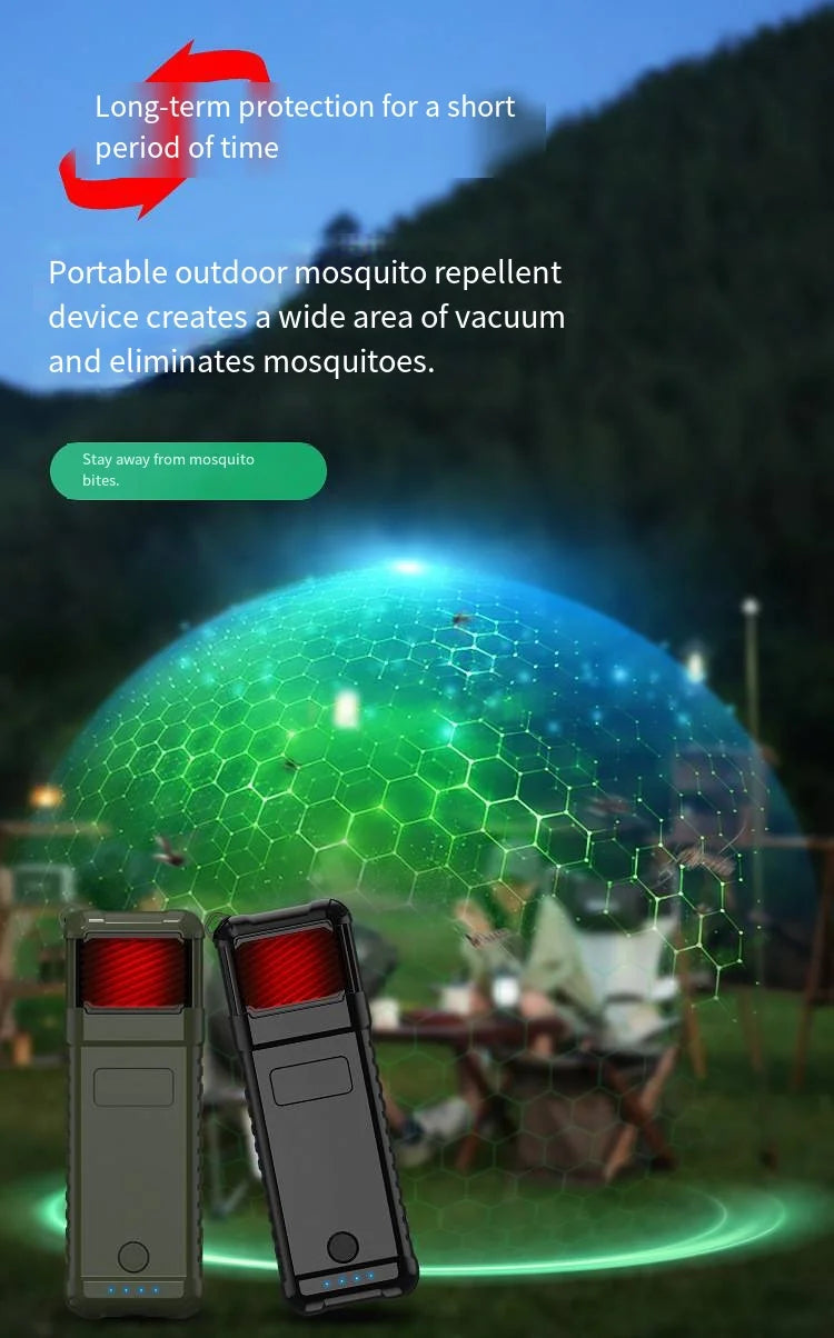 Portable Backpack Rechargeable PVC Electric Mosquito Repellent Double Side Heating Device Camping Hiking Picnic Tour All Seasons